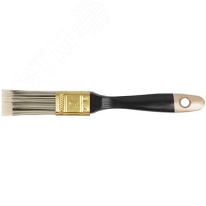 Кисть флейцевая ''Стайл'', искусственная черно-белая щетина, деревянная ручка 1'' (25 мм) - фото 1
