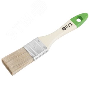 Кисть флейцевая ''Микс'', смешанная натуральная и искусственная щетина, деревянная ручка 1.5'' (35 мм) - фото 2
