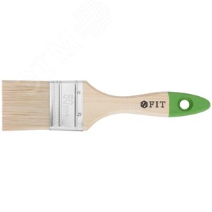 Изображение товара Кисть флейцевая ''Микс'', смешанная натуральная и искусственная щетина, деревянная ручка 2'' (50 мм) (шт)