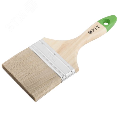 Кисть смешанная щетина деревянная ручка 4 (100мм) - фото 2