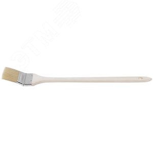 Кисть радиаторная, натуральная светлая щетина, деревянная ручка 2.5'' (63 мм)