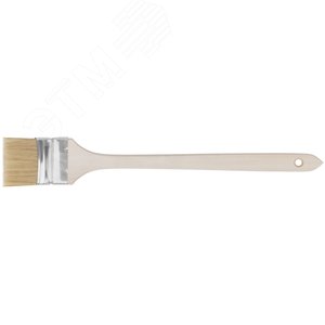 Кисть радиаторная, натуральная светлая щетина, деревянная ручка 2.5'' (63 мм) - фото 2