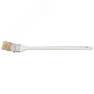 Кисть радиаторная, натуральная светлая щетина, деревянная ручка 3'' (75 мм) - фото 1