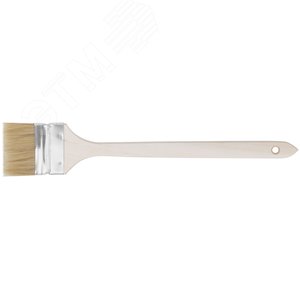 Кисть радиаторная, натуральная светлая щетина, деревянная ручка 3'' (75 мм) - фото 2
