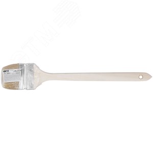 Кисть радиаторная, натуральная светлая щетина, деревянная ручка 3'' (75 мм) - фото 3