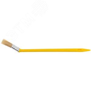 Кисть радиаторная, натуральная светлая щетина, желтая пластиковая ручка 1'' (25 мм)