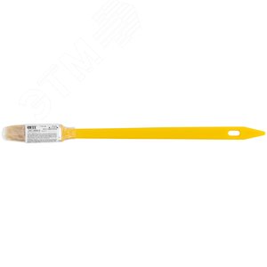 Кисть радиаторная, натуральная светлая щетина, желтая пластиковая ручка 1'' (25 мм) - фото 3