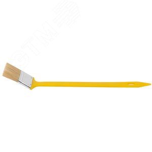 Кисть радиаторная, натуральная светлая щетина, желтая пластиковая ручка 2'' (50 мм)