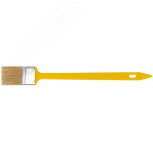 Кисть радиаторная, натуральная светлая щетина, желтая пластиковая ручка 2'' (50 мм) 1220 FIT - 2