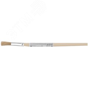 Кисть узкая, натуральная светлая щетина, деревянная ручка 10 мм - фото 3