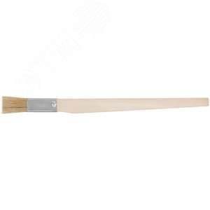 Кисть узкая, натуральная светлая щетина, деревянная ручка 20 мм