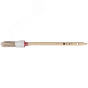 Кисть круглая, натуральная светлая щетина №2 (20 мм) - фото 3