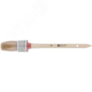 Кисть круглая, натуральная светлая щетина №6 (30 мм) - фото 3