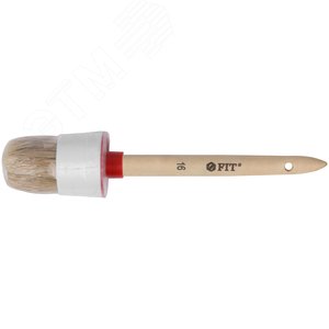 Кисть круглая, натуральная светлая щетина №16 (55 мм) - фото 3