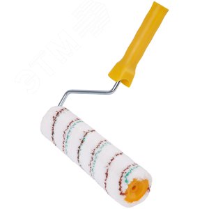 Валик микроволокно, белый с красной и синей полосками, диаметр 48/66 мм, ворс 9 мм, 230 мм - фото 2