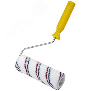 Валик микроволокно, белый с красной и синей полосками, диаметр 40/63 мм, ворс 12 мм, 180 мм - фото 2