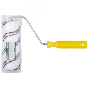 Валик микроволокно, белый с красной и синей полосками, диаметр 40/63 мм, ворс 12 мм, 180 мм - фото 3