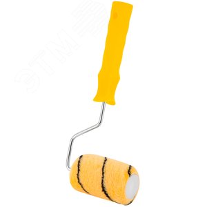 Валик полиакриловый, бежевый с черной полоской, диаметр 40/61 мм, ворс 10.4 мм, 100 мм - фото 2