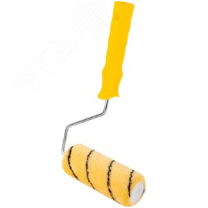 Валик полиакриловый, бежевый с черной полоской, диаметр 40/61 мм, ворс 10.4 мм, 150 мм - фото 2