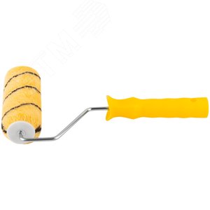 Валик полиакриловый, бежевый с черной полоской, диаметр 40/61 мм, ворс 10.4 мм, 150 мм - фото 4