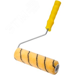 Валик полиакриловый, бежевый с черной полоской, диаметр 40/61 мм, ворс 10.4 мм, 230 мм - фото 2