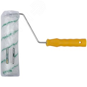 Валик полиакриловый, белый с зеленой полоской, диаметр 40/74 мм, ворс 16.8 мм, 230 мм - фото 3