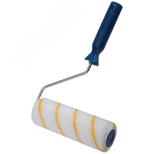 Валик полиакрил/полиэстер/хлопок, с желтой полосой, каркасная система, диаметр 40/60 мм, ворс 6 мм, 180 мм - фото 2