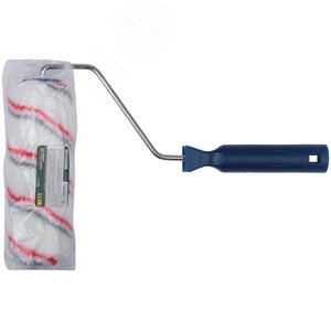 Валик полиакриловый, белый со спиральными полосами, каркасная система, диаметр 40/64 мм, ворс 12 мм, 180 мм - фото 3