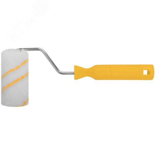 Валик полиакриловый белый с желтой полосой - фото 1