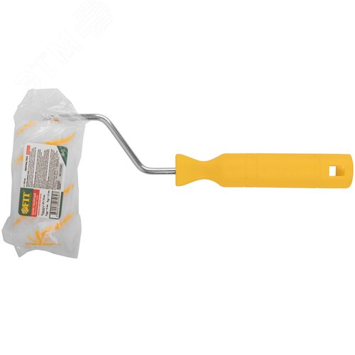 Валик полиакриловый белый с желтой полосой - фото 3