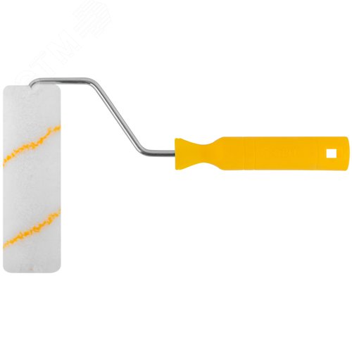 Валик полиакриловый белый с желтой полосой - фото 1