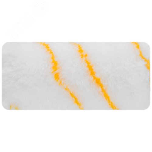 Ролик сменный полиакриловый белый с желтой полосой ''миди'', диаметр 30/54 мм, ворс 12 мм, 100 мм - фото 1