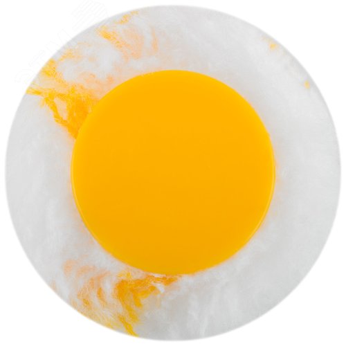 Ролик сменный полиакриловый белый с желтой полосой ''миди'', диаметр 30/54 мм, ворс 12 мм, 100 мм - фото 4