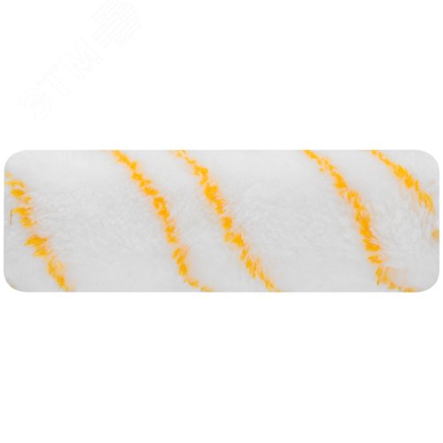 Ролик сменный полиакриловый белый с желтой полосой - фото 1