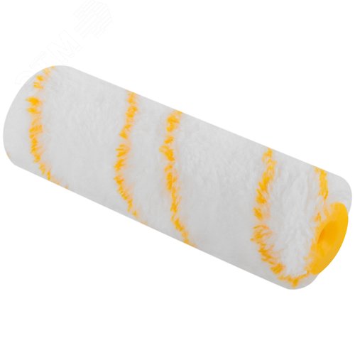 Ролик сменный полиакриловый белый с желтой полосой - фото 2