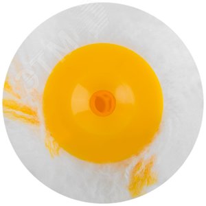 Ролик сменный полиакриловый белый с желтой полосой - фото 5