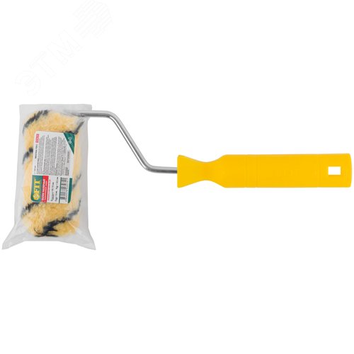 Валик полиакриловый бежевый с черной полосой - фото 3