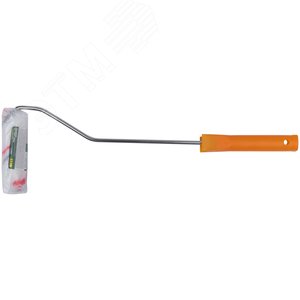 Валик полиакриловый ''мини'' Профи, белый с серыми и красными полосами, диаметр 15/35 мм, ворс 10 мм, дл.ручки 400 мм, 100 мм - фото 3