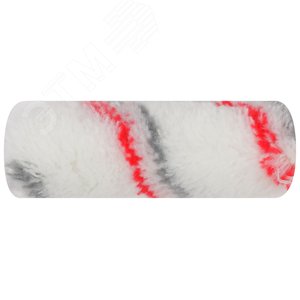 Изображение товара Ролик полиакриловый ''мини'' Профи, белый с серой и красной полосками, диаметр 15/35 мм, ворс 10 мм, 100 мм (шт)