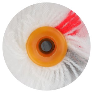 Ролик полиакриловый ''мини'' Профи, белый с серой и красной полосками, диаметр 15/35 мм, ворс 10 мм, 100 мм - фото 5