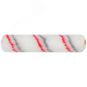 Ролик полиакриловый ''мини'' Профи, белый с серой и красной полосками, диаметр 15/35 мм, ворс 10 мм, 150 мм