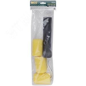 Валик поролоновый желтый с ручкой ''мини'' 50 мм + 2 сменных ролика - фото 3