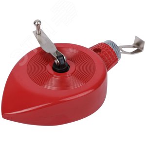 Шнур малярный отбойный, металлический корпус, в блистере 30 м, красный - фото 2