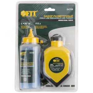 Шнур малярный отбойный, ABS пластиковый прорезиненный корпус 30 м + краска разметочная 115 гр - фото 3