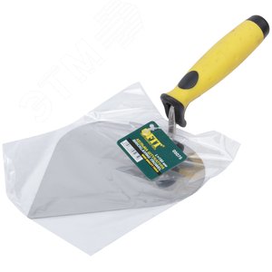 Мастерок нержавеющий, мягкая ручка, Профи, штукатура 190 мм - фото 3