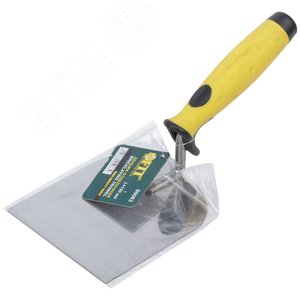 Мастерок нержавеющий, мягкая ручка, Профи, ''лопатка'' 100 мм - фото 3