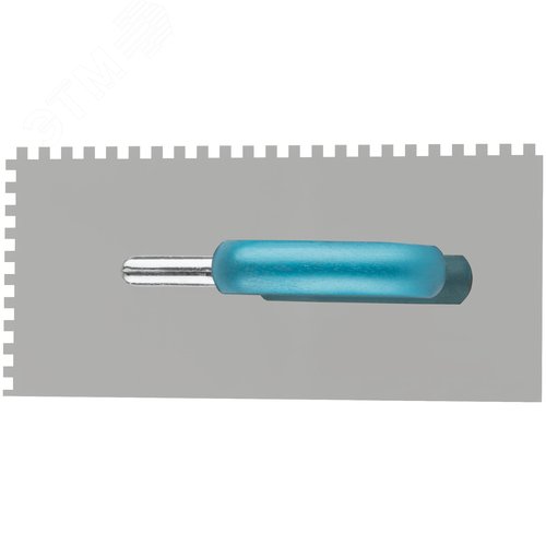 Гладилка нержав. с деревянной ручкой, 280х130 мм зубчатая, зуб 6х6 мм - фото 4