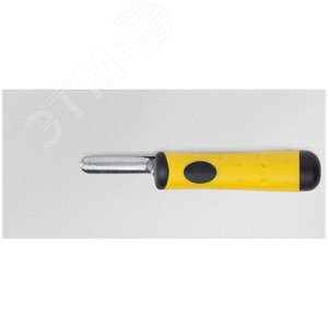 Гладилка нержавеющая, мягкая черно-желтая ручка 280х130 мм плоская 5172 FIT - 2