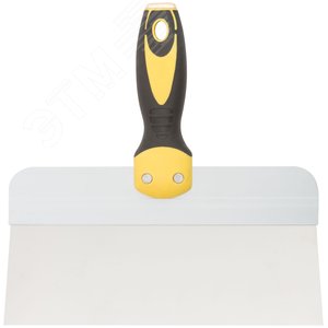 Шпатель фасадный нержавеющий Профи, прорезиненная ручка с метал.бойком 250 мм - фото 1