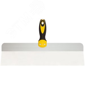 Шпатель фасадный нержавеющий Профи, прорезиненная ручка с метал.бойком 450 мм - фото 1